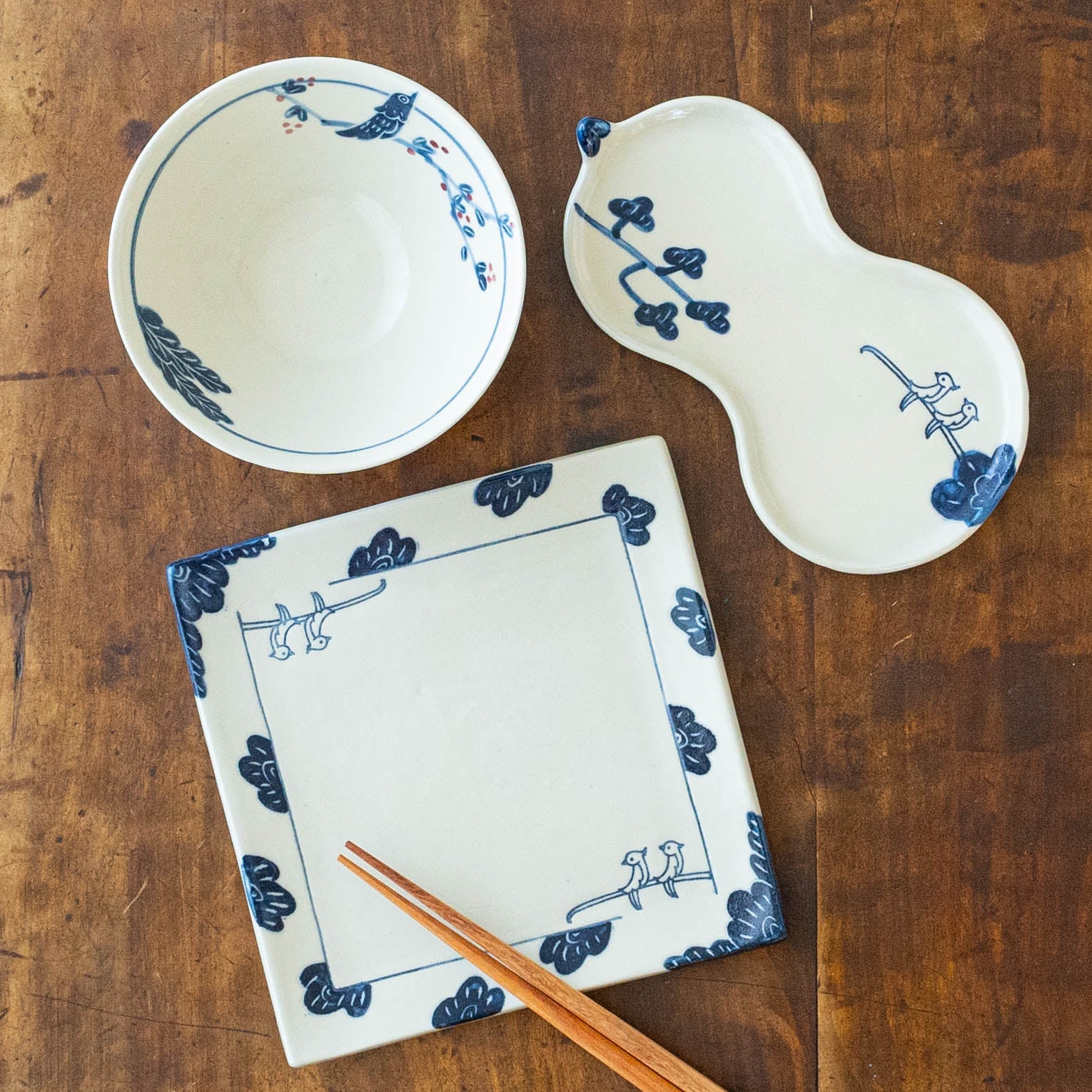 作家 吉村尚子 めし碗 鳥｜作家もののうつわ通販 四季折折 – 四季折折