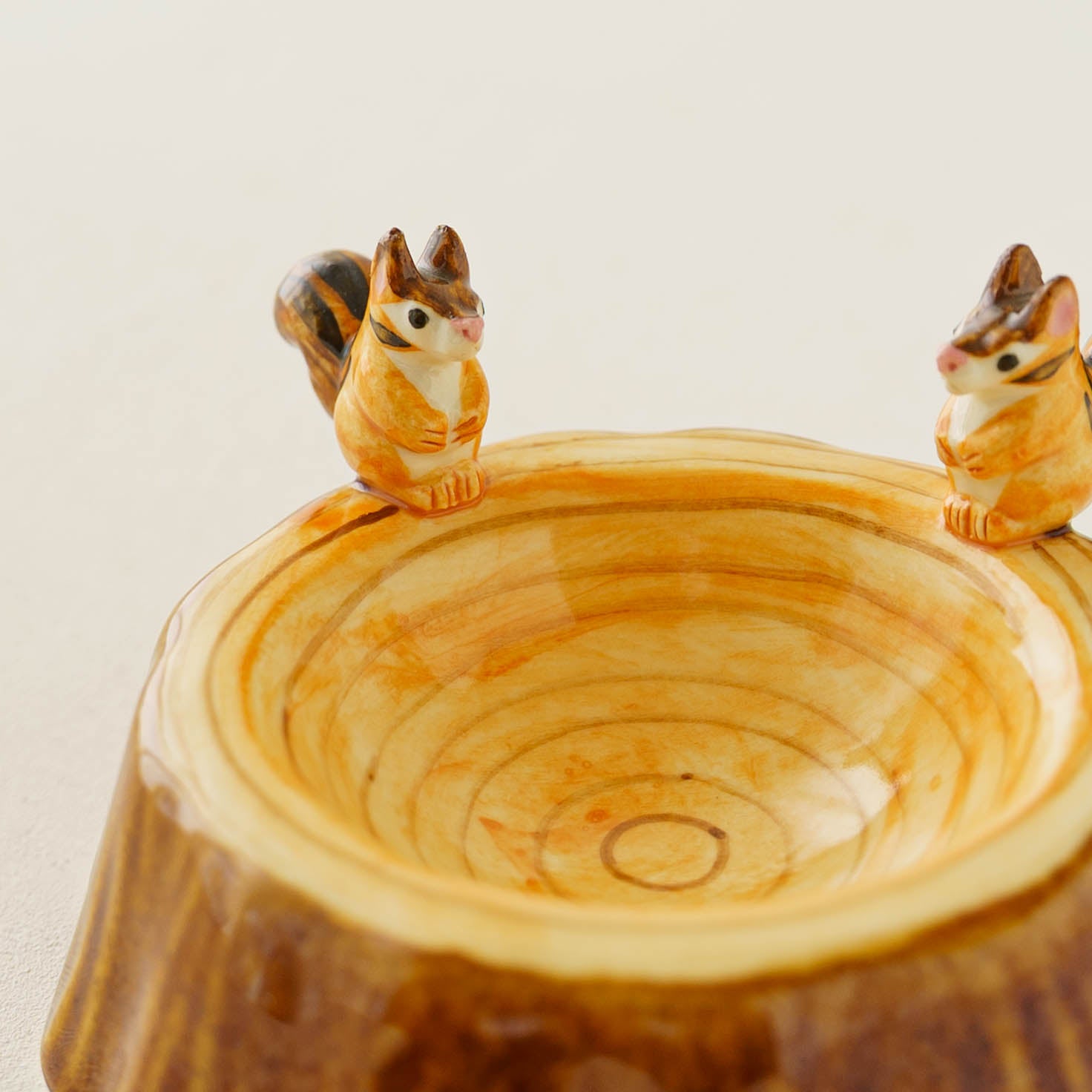 陶芸作家 Sugar Poppo リス切り株豆鉢｜作家もののうつわ通販 四季折折