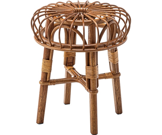 東谷 ラタンスツール ブラウン NRS-504 1個（ご注文単位1個）【直送品