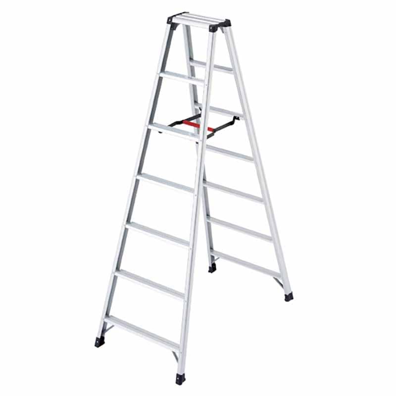 トラスコ中山 ハセガワ アルミ合金製天板幅広専用脚立 天板高さ3m（ご