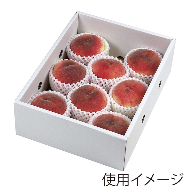 ヤマニパッケージ 桃箱 桃だより 3kg L-2339 10枚/束（ご注文単位4束