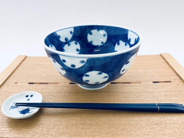 丸濃紋5寸深丼 しん窯青花