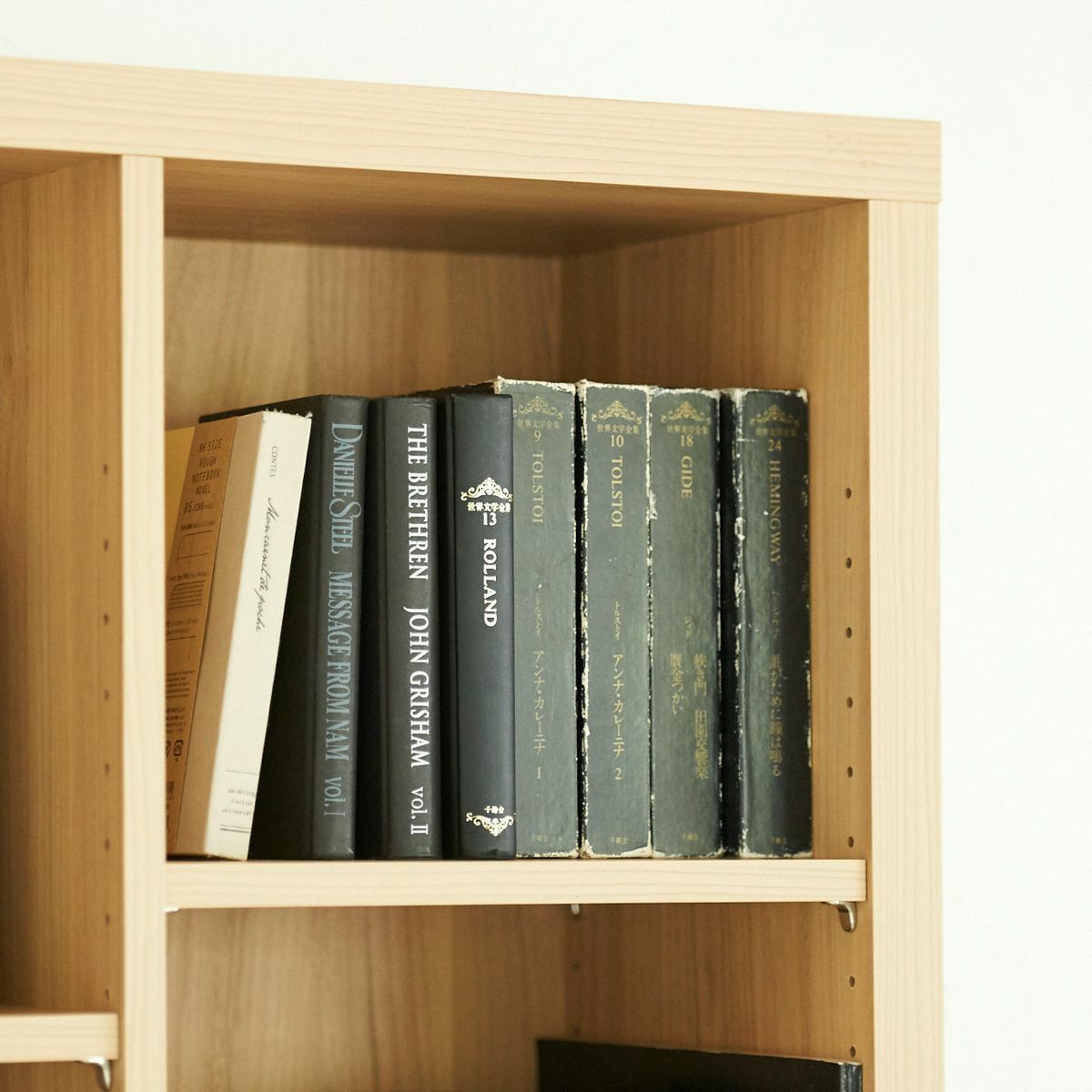 フリーラック 幅110cm 高さ114cm ナチュラルブラウン 全棚可動 本棚