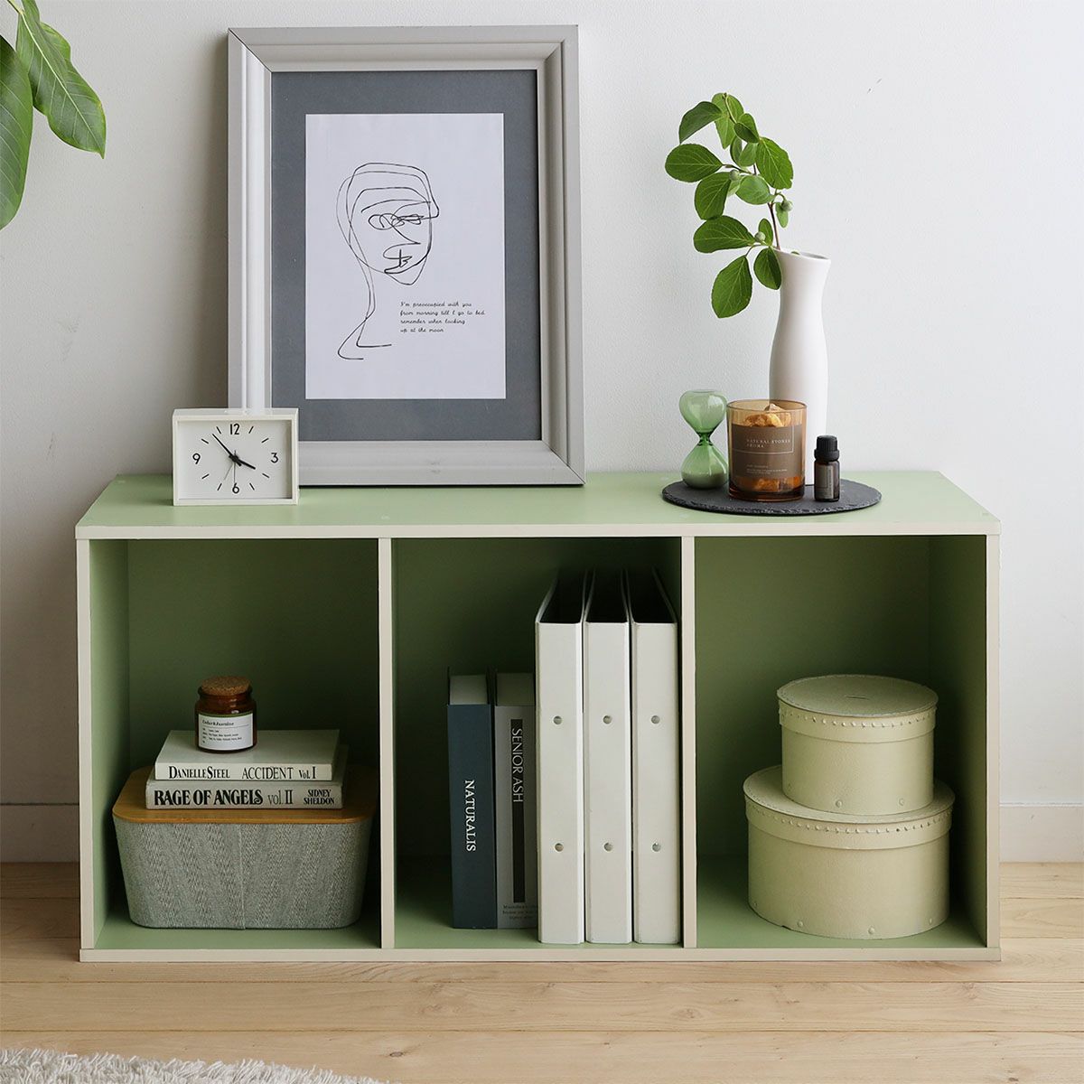 カラーボックス 3段 棚 幅42cm 高さ89cm くすみグレー 横置き可 本棚