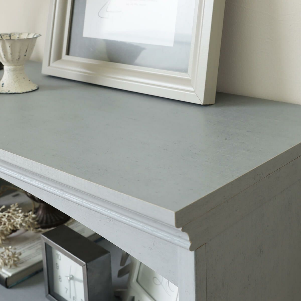 ディスプレイラック 幅87cm 高さ105cm グレー ホワイト シェルフ 本棚