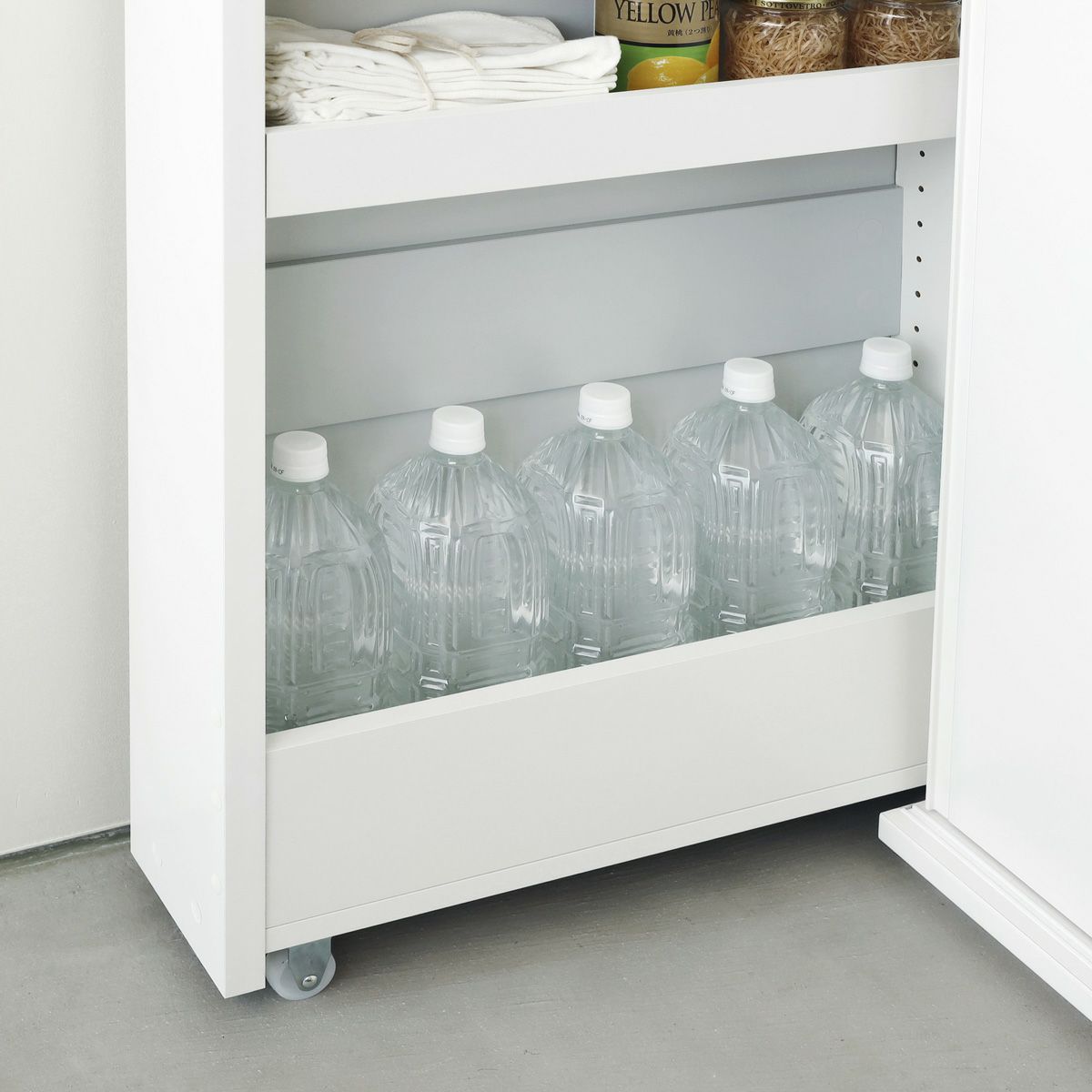 隙間収納 ストッカー 幅15cm 高さ181cm ホワイト 白単色 グレー スリム