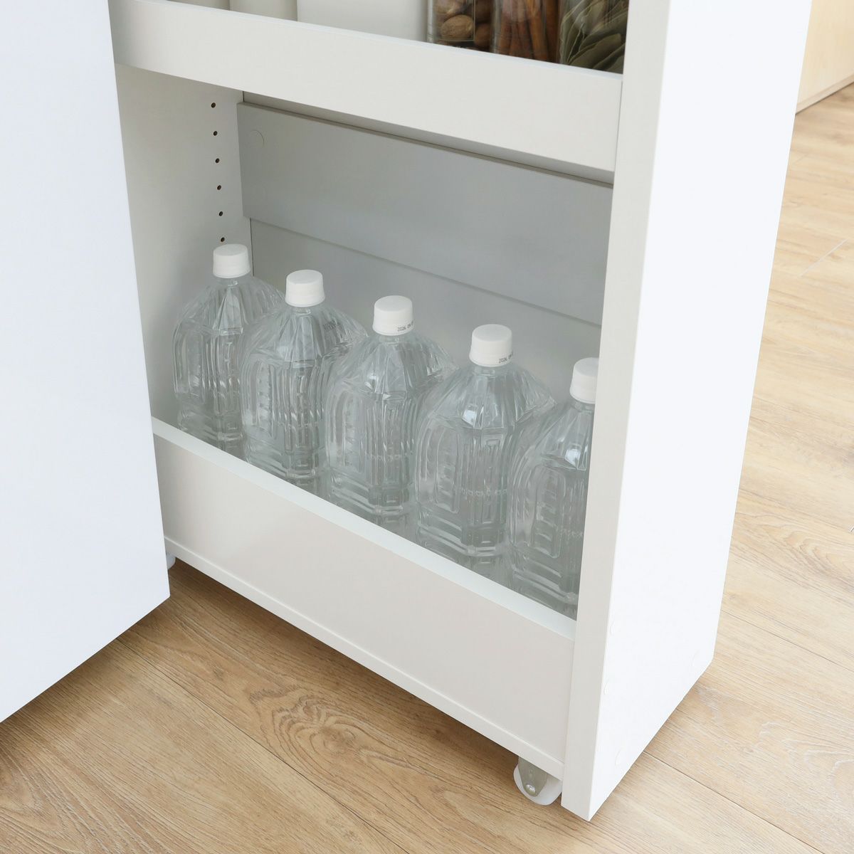 隙間収納 ストッカー 幅20cm 高さ181cm ホワイト 白単色 グレー スリム