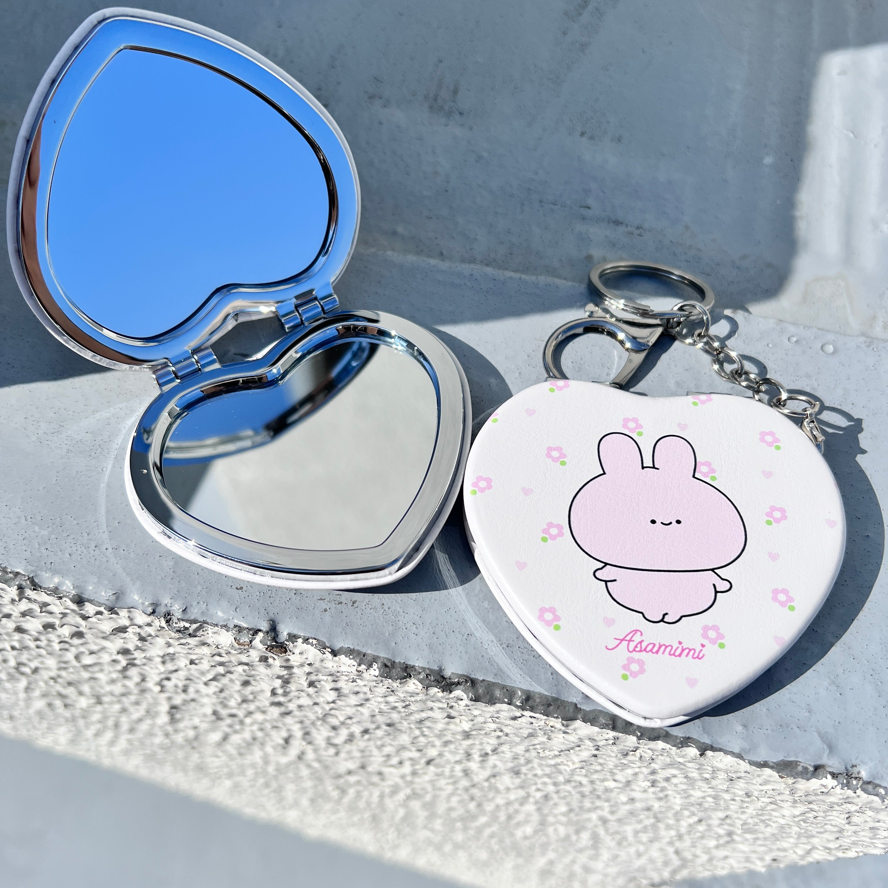 あさみみちゃん】ハートコンパクトミラー【11月中旬発送