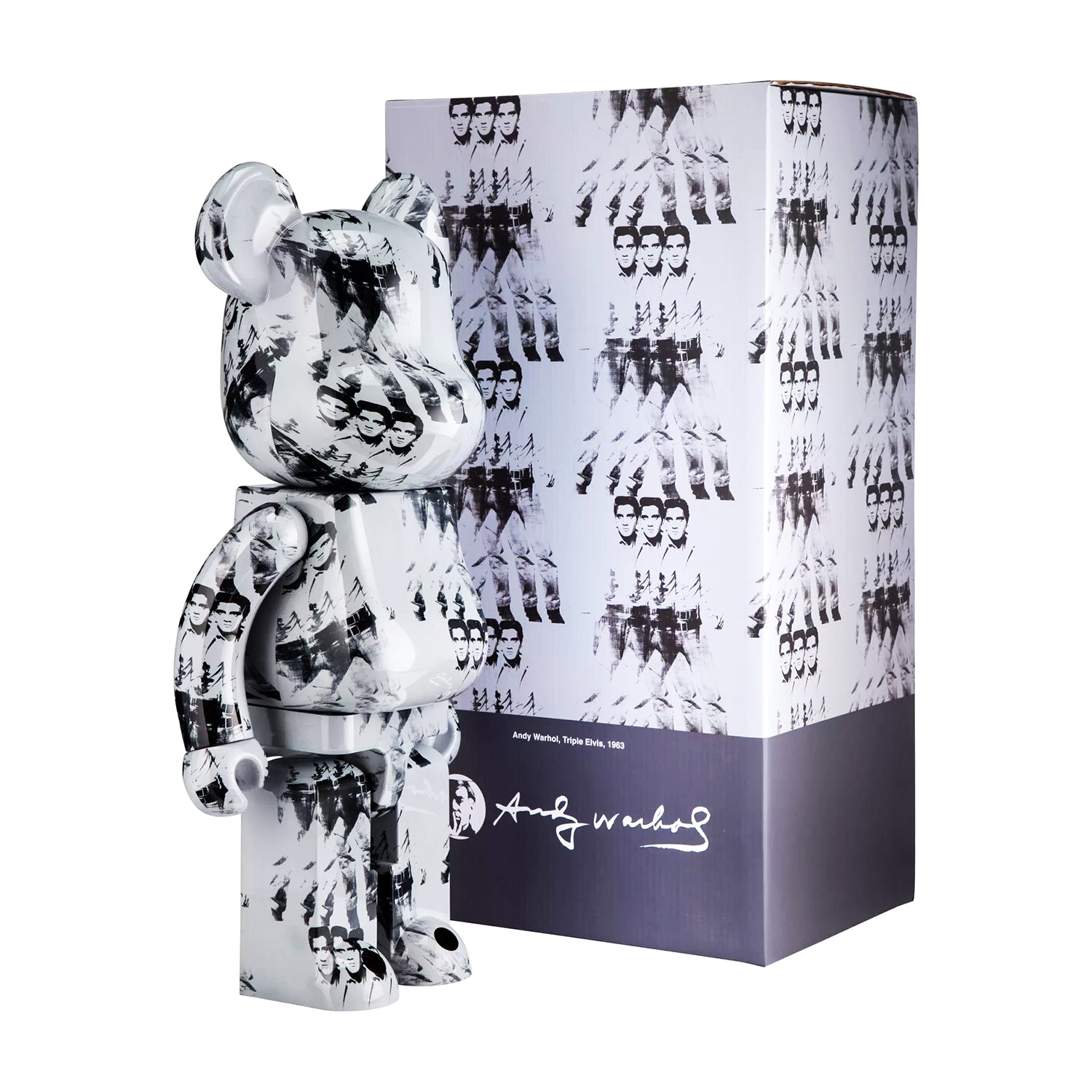 ANDY WARHOL x Be@rbrick 'Triple Elvis' (2021) Designer Vinyl Art