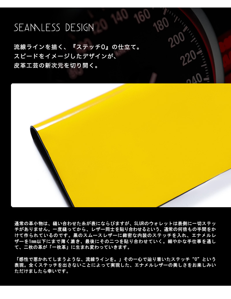 SLUR スラー エナメル二つ折り財布 volanteヴォランテ 【4月16日頃出荷