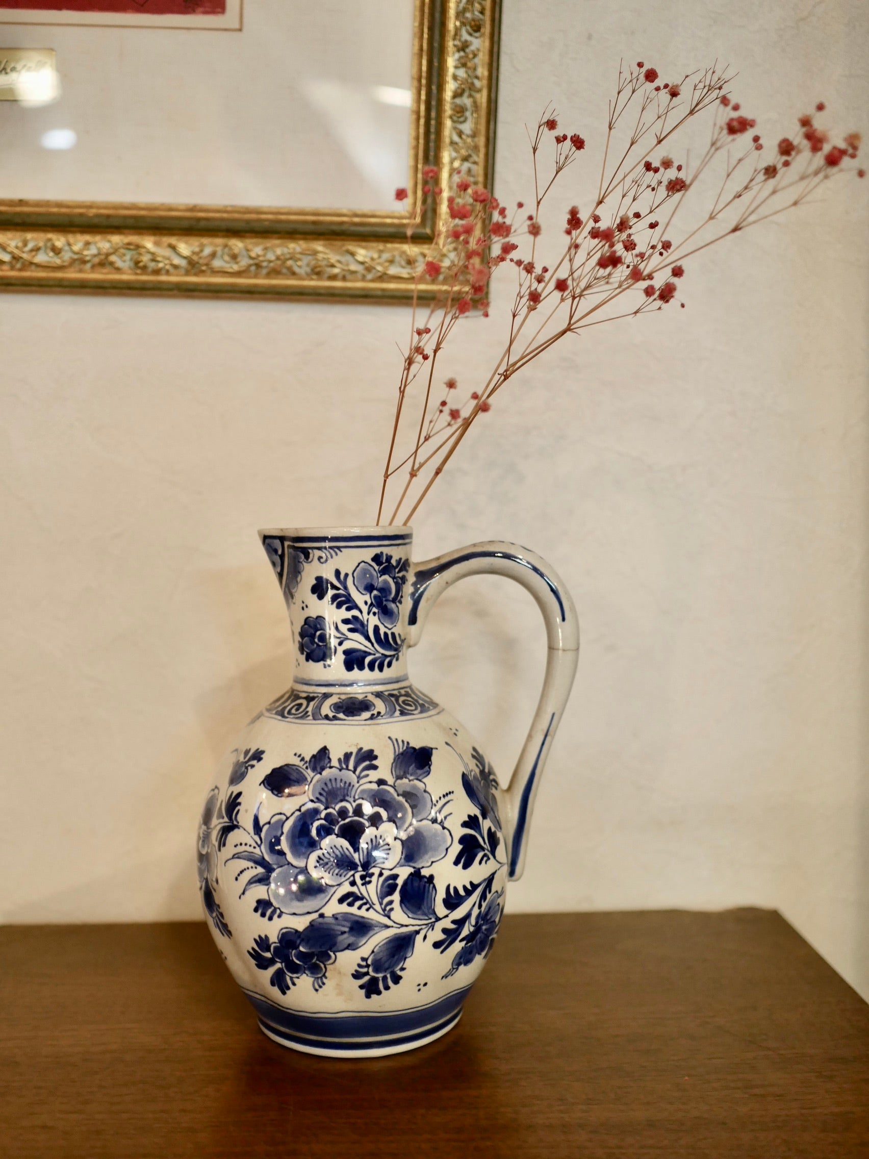 オランダ ロイヤルデルフト フラワーベース アンティーク 共箱 和蘭手