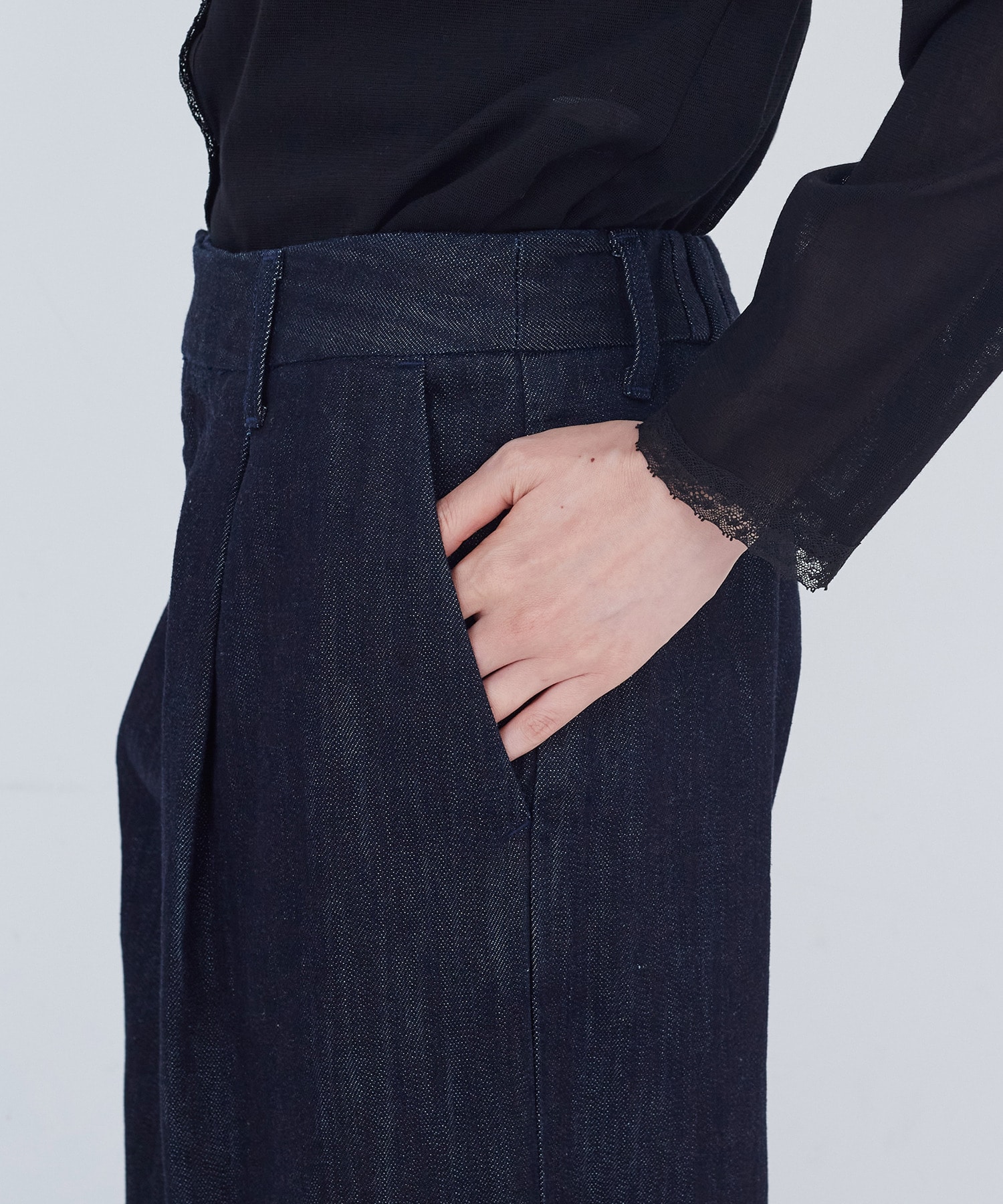 1月お気に入り登録ブランド内1位】ワンタックデニムパンツ｜BIGI