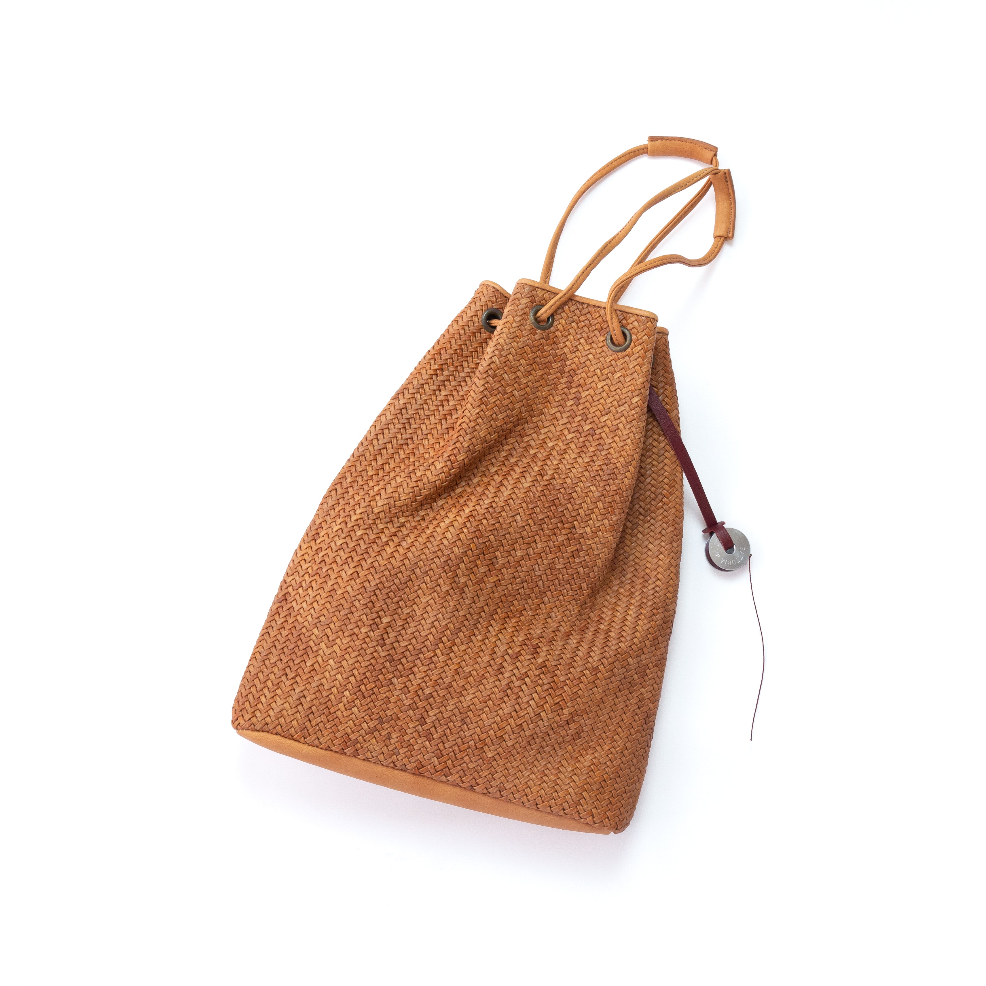 MIGNON ミニョン レザーイントレチャート 巾着型バッグ