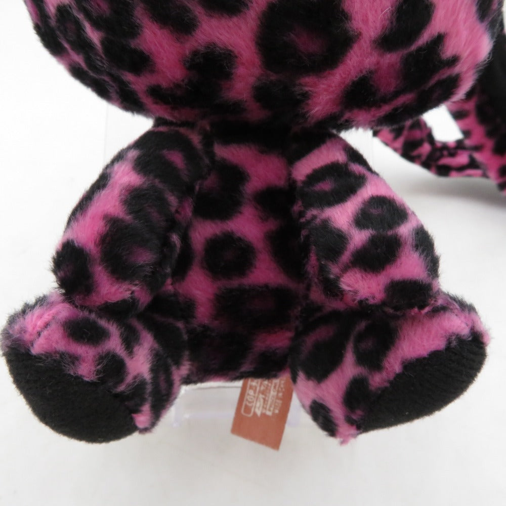 汎用うさぎ ぬいぐるみ アニマルミミック ヒョウ柄 ピンク グルーミー