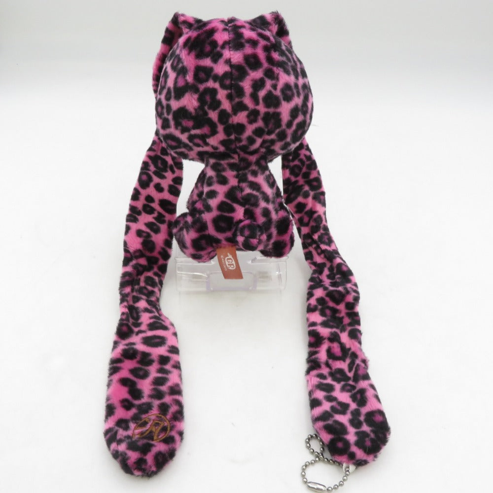 汎用うさぎ ぬいぐるみ アニマルミミック ヒョウ柄 ピンク グルーミー