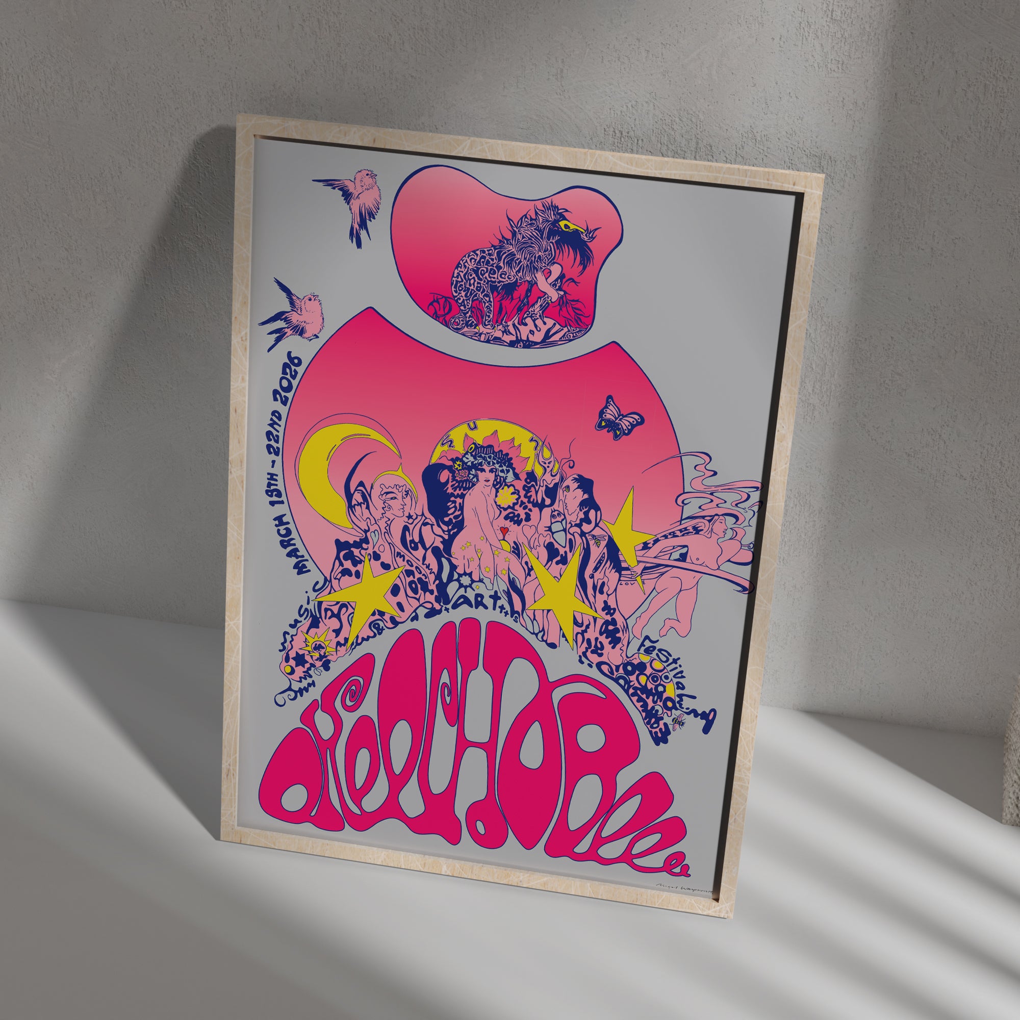 OMF 2026 Poster Art by Nigel Waymouth, Silk Screen Printed and