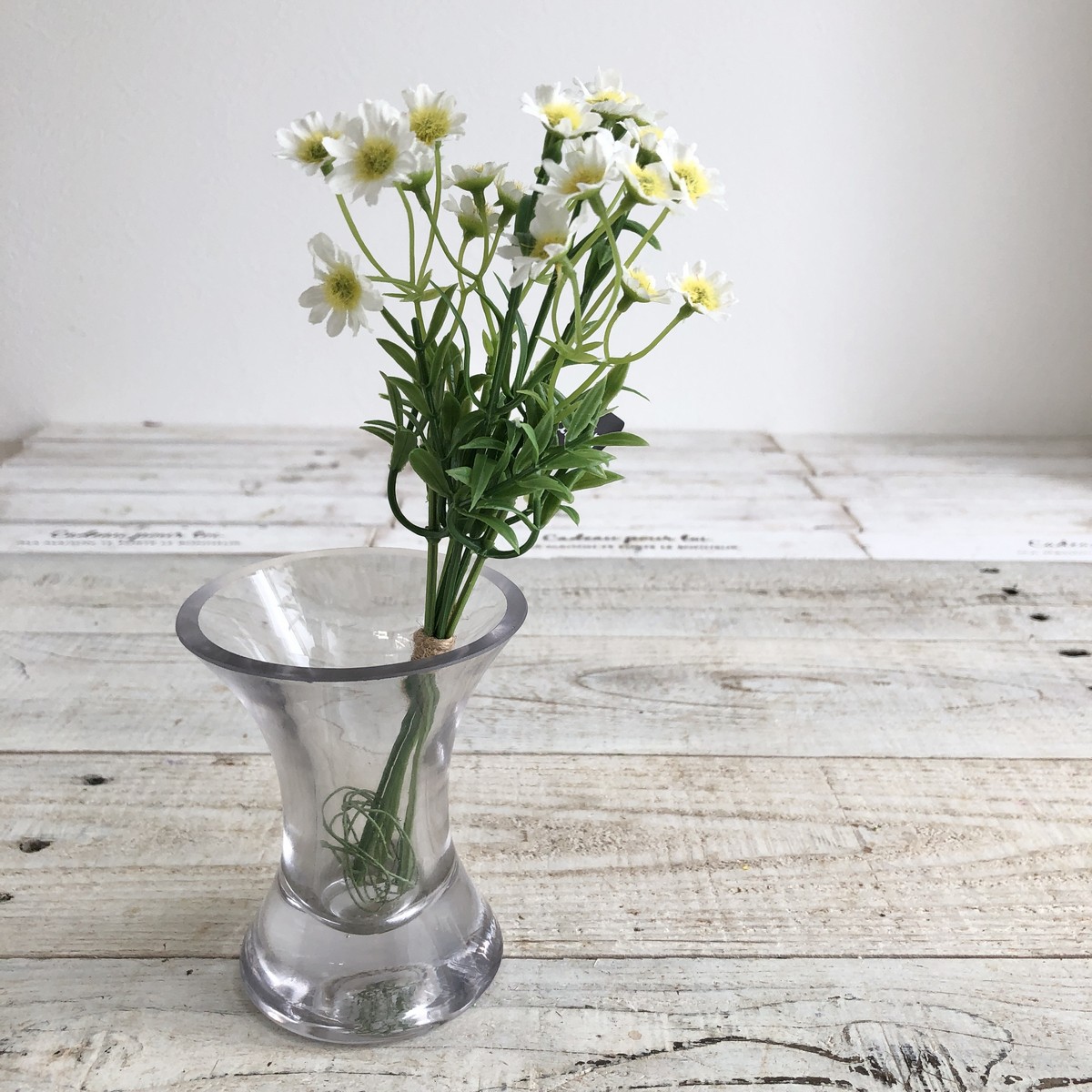 即日☆【造花】アスカ/デージー×21(1束6本) ホワイト/A-31862-1 - 花材