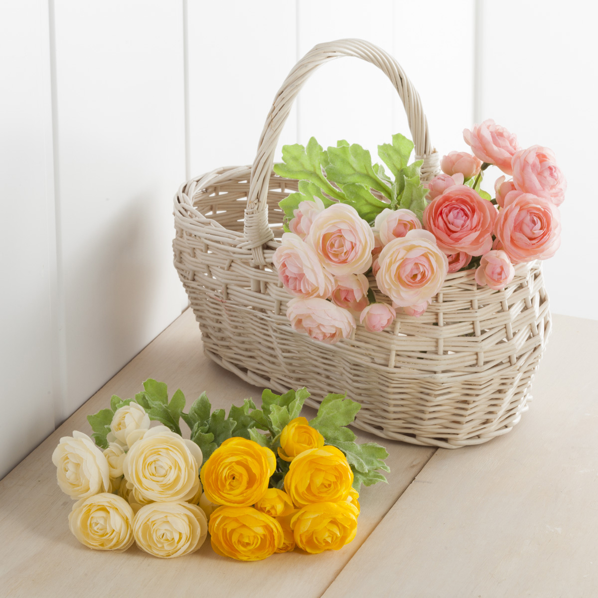 即日☆【造花】MAGIQ東京堂/カレンラナンブッシュ クリーム/FM006069