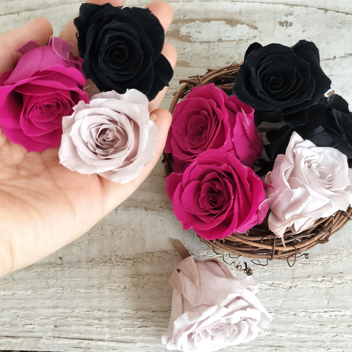 即日☆【プリザーブド】大地農園/いずみ ローズカラーアソート9輪