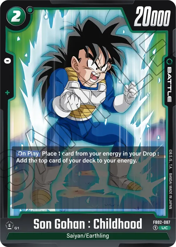 FB02-087 Son Gohan : Childhood Dragon Ball Super Card Game Fusion