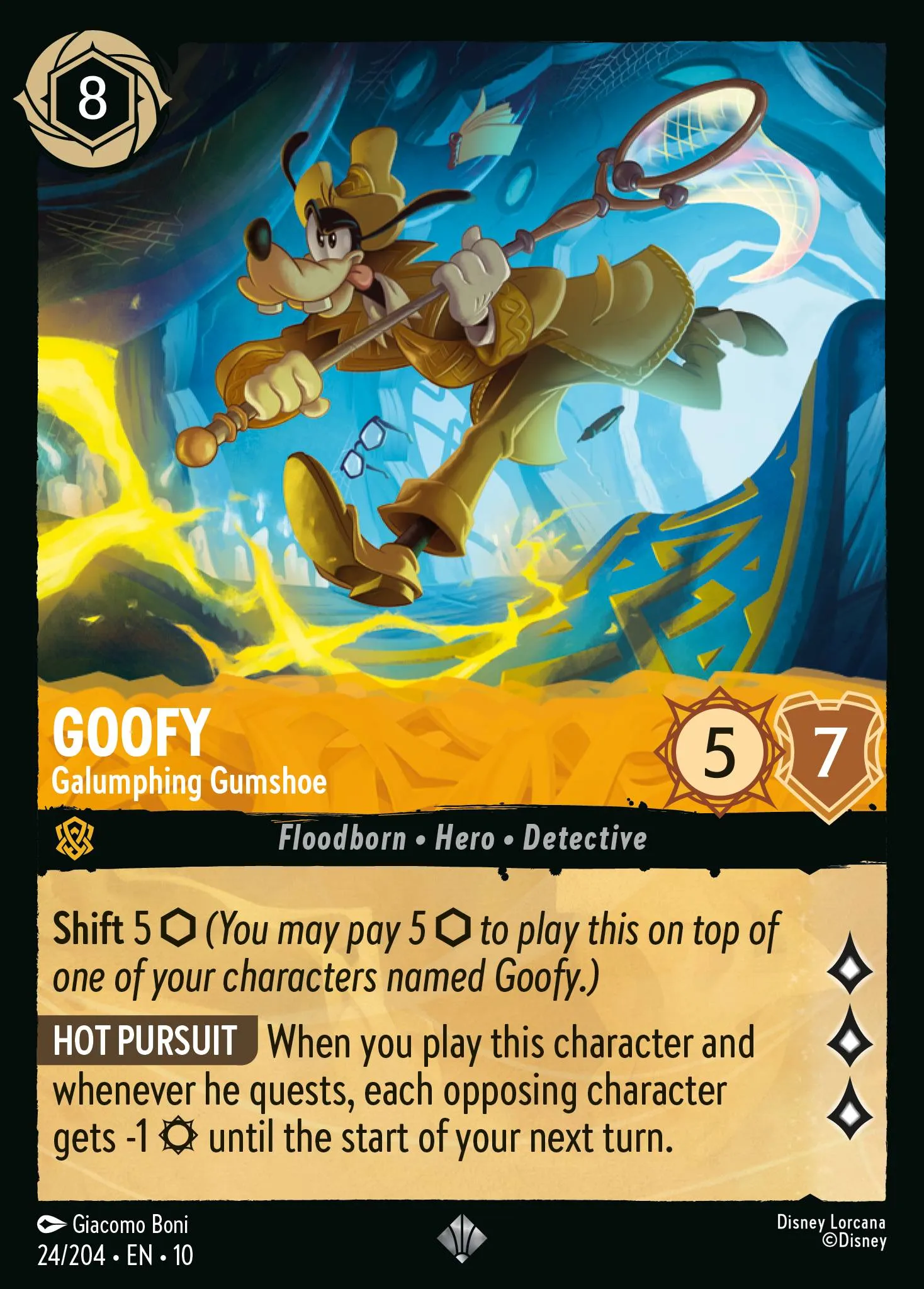004-107 Goofy - Super Goof Lorcana Card | Disney Lorcana