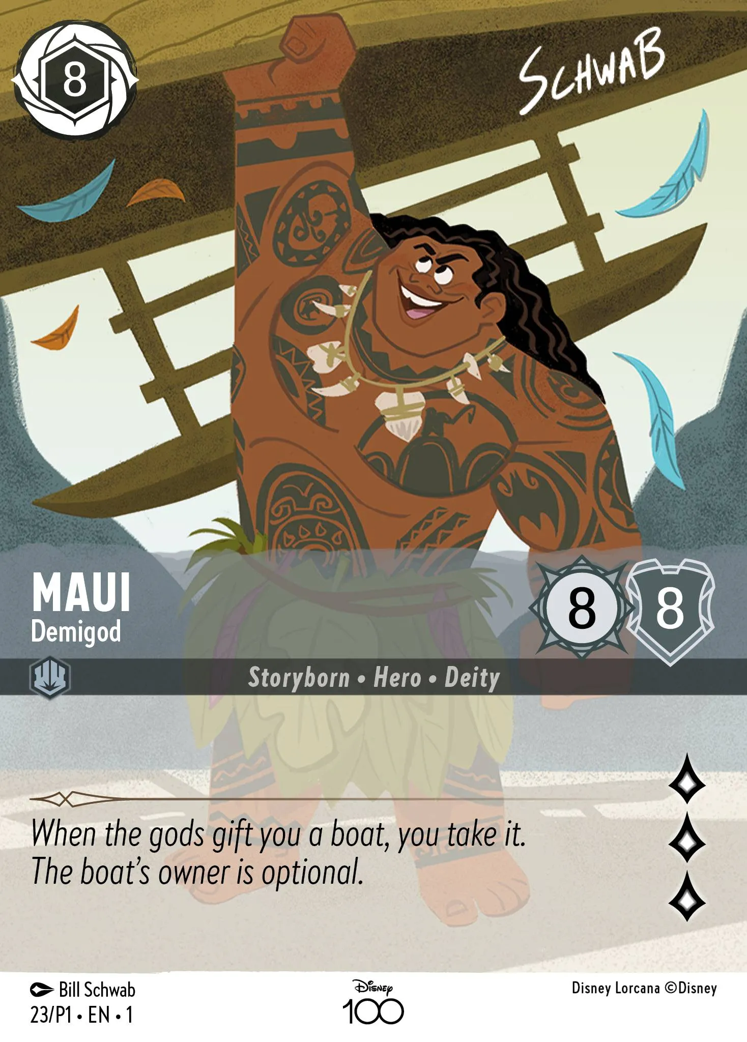 001-114 Maui - Hero to All Lorcana Card | Disney Lorcana