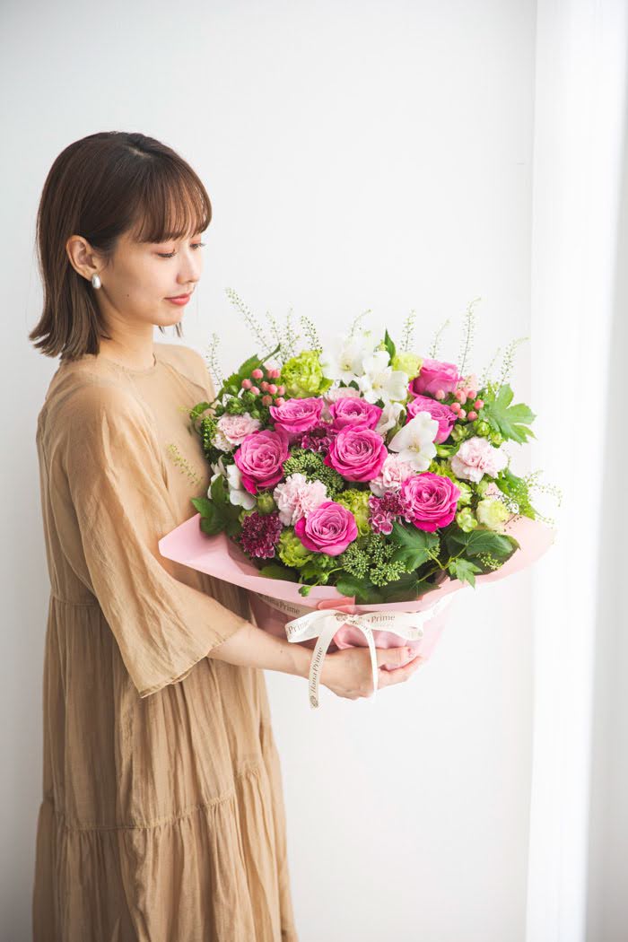 フラワーアレンジメント ラッピング #1223 size:120｜HanaPrime（ハナ