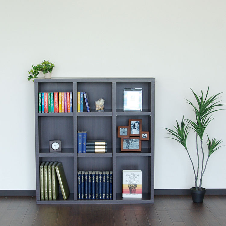 魅せるデザイン収納(ダークブラウン)3段3列タイプ | 【公式】LOWYA