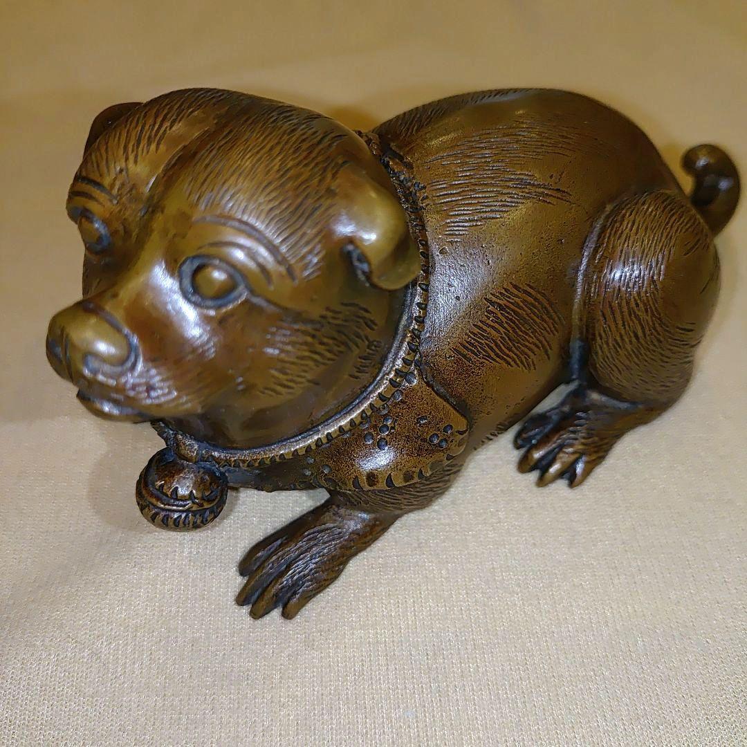 ブロンズ 犬の彫刻 犬の置物 芸術オブジェ アンティーク - メルカリ