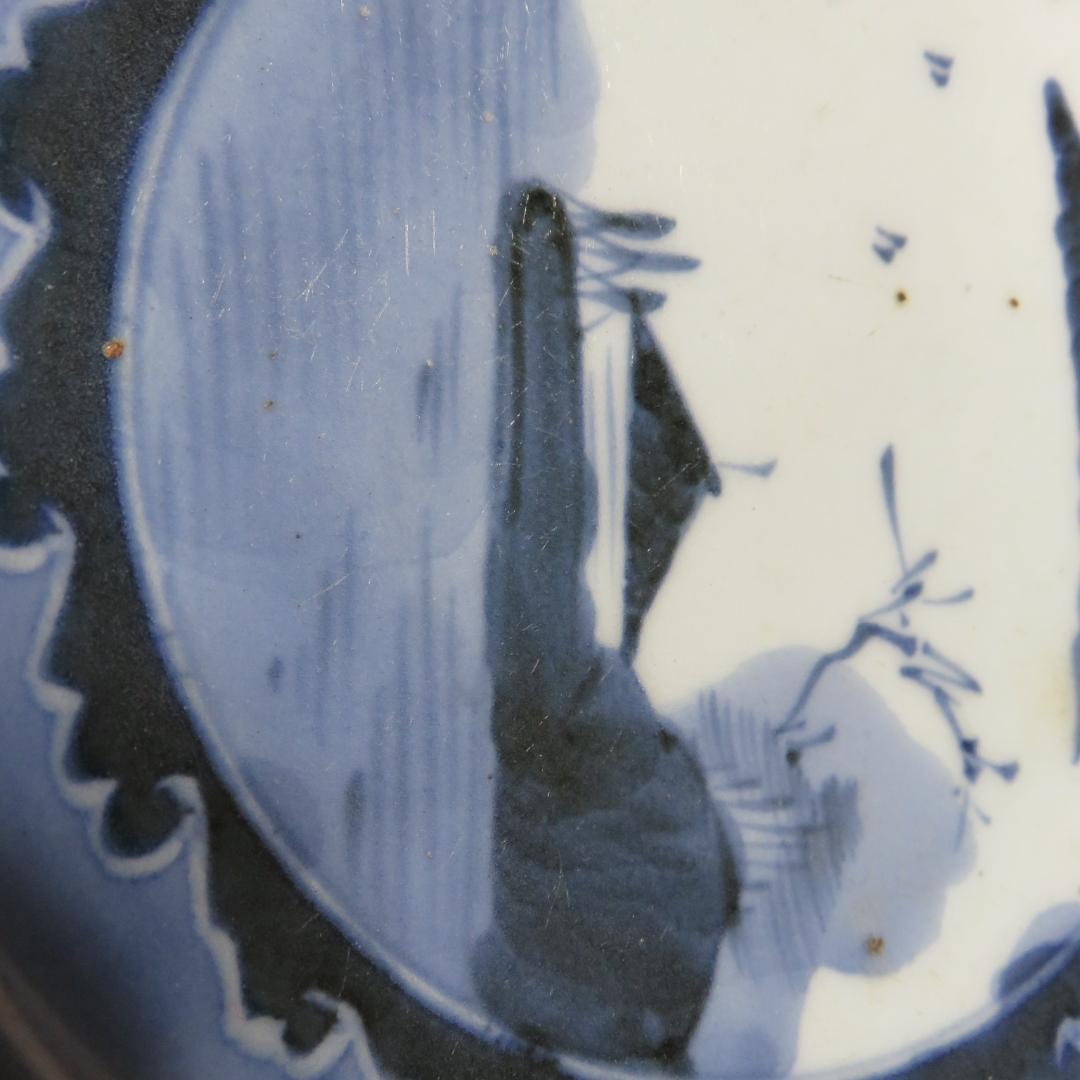 皿 5枚 古伊万里 染付 山水 江戸 窯傷 家屋 船 - メルカリ