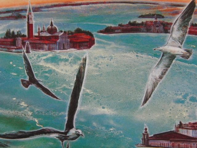 相田幸男、「ヴォラーレ（Volare)」、日本の画家、洋画、希少な額装用