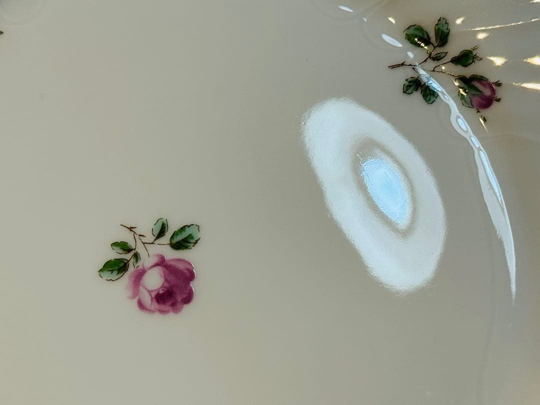 A8047【リチャードジノリ】ロゼリーニ プレート 20cm 4枚 花柄 バラ