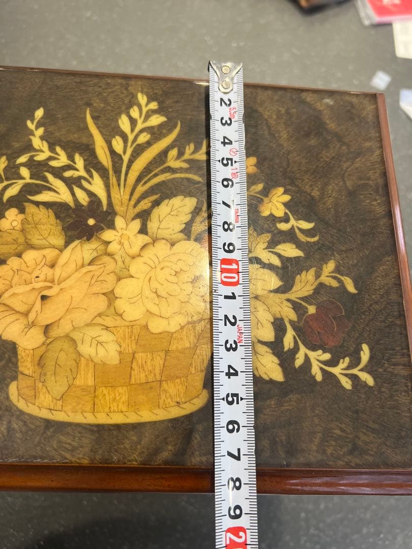 イタリア製 象嵌細工 木製ジュエリーボックス ミラー付き - メルカリ