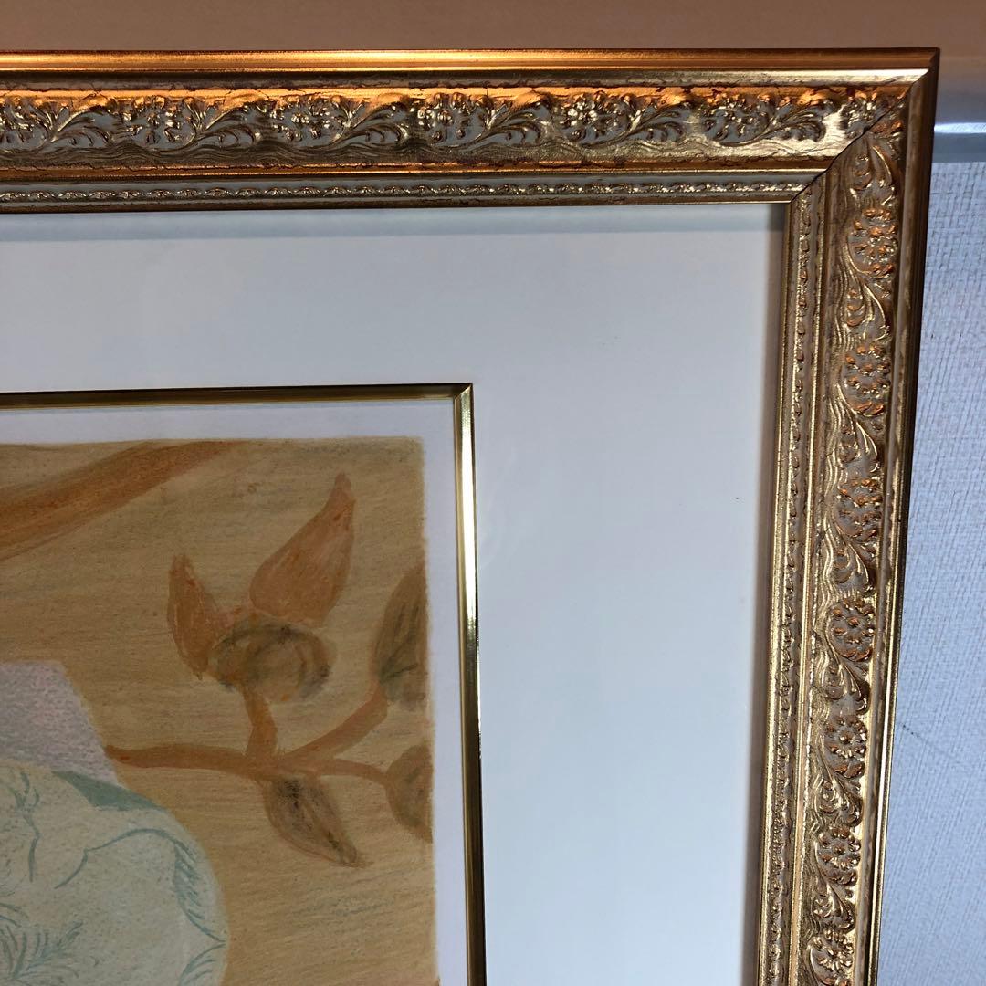 ボンコンパン 「テーブルの上の観葉植物」 リトグラフ 直筆サイン入り