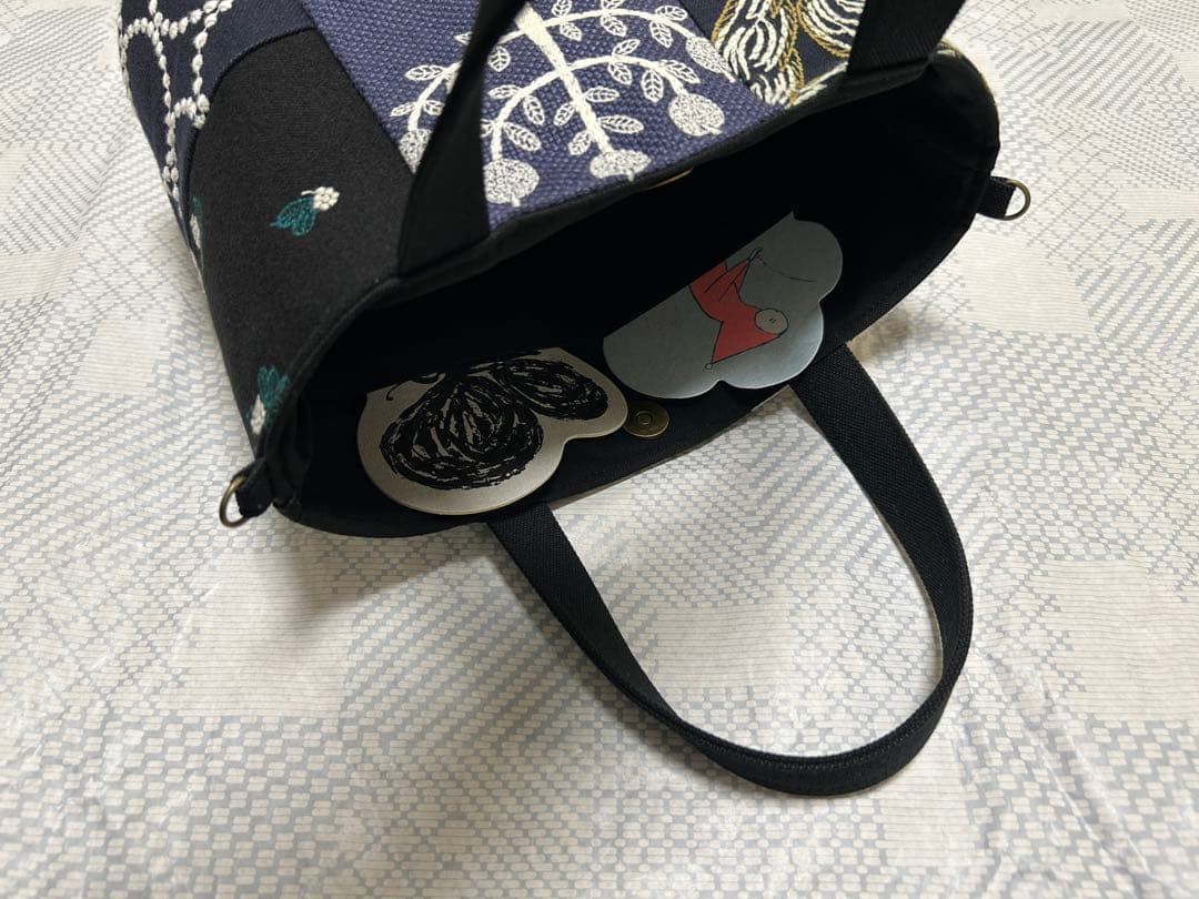 ハンドメイド ミナペルホネン パッチのオーバルトート(S) - メルカリ