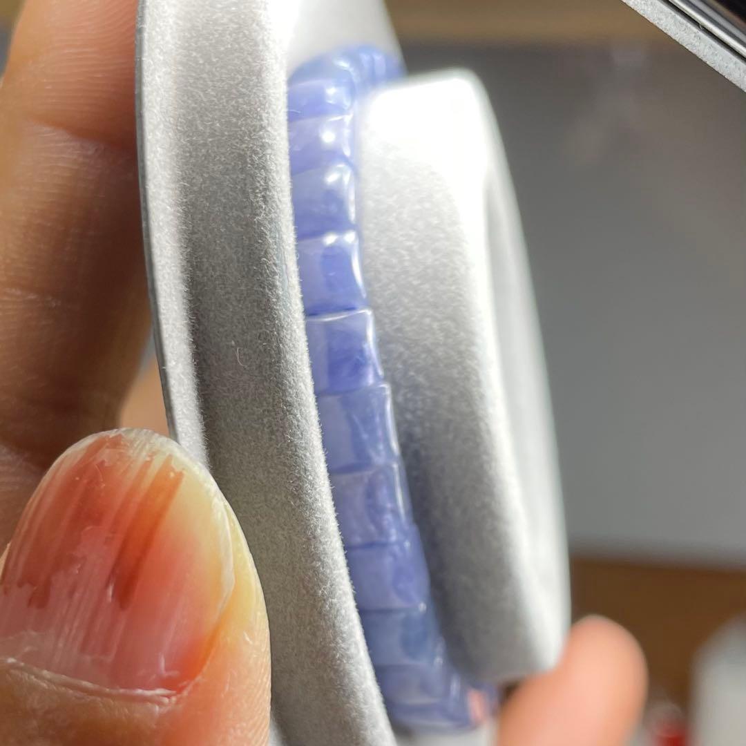 天然石ブレスレット·バングル　タンザナイト　紫シラー　5.5mm 13-14.5