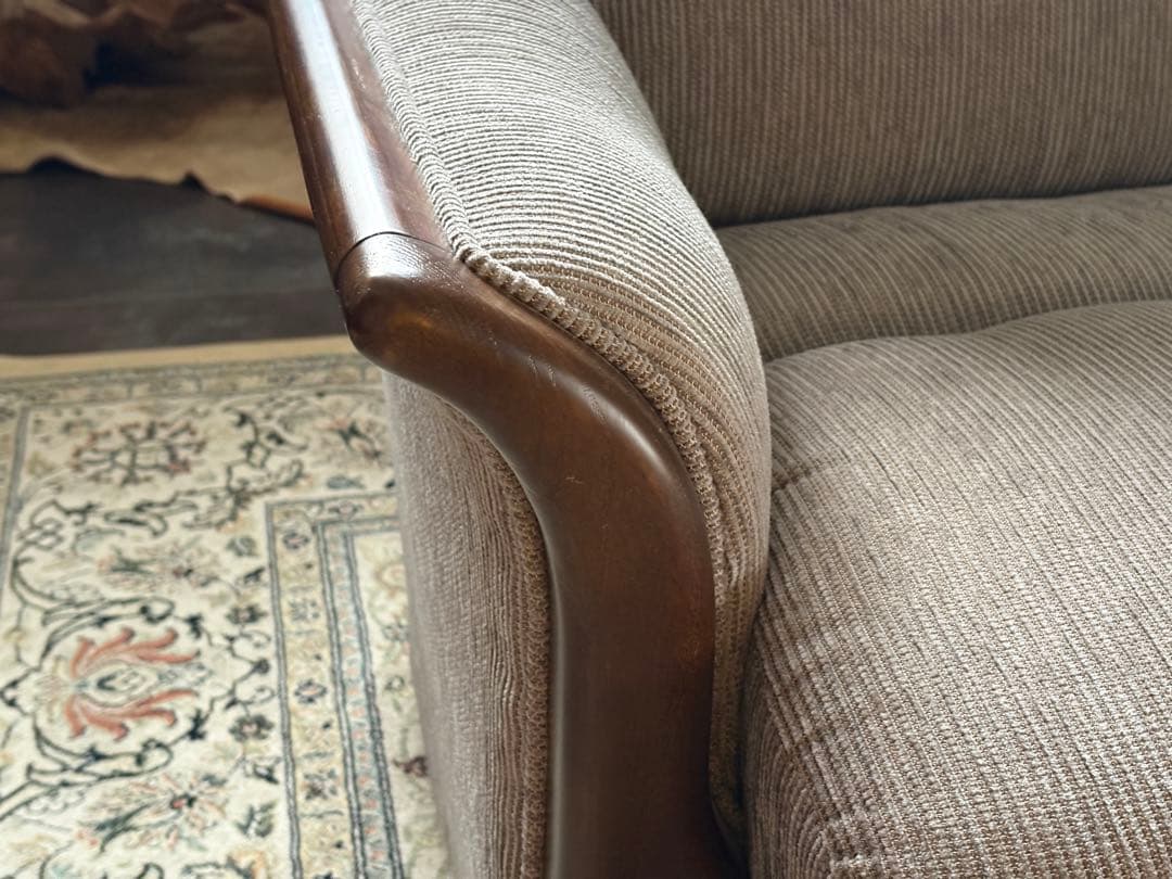 ② 希少 グレーファブリック セパレートソファ ビンテージソファ nZ