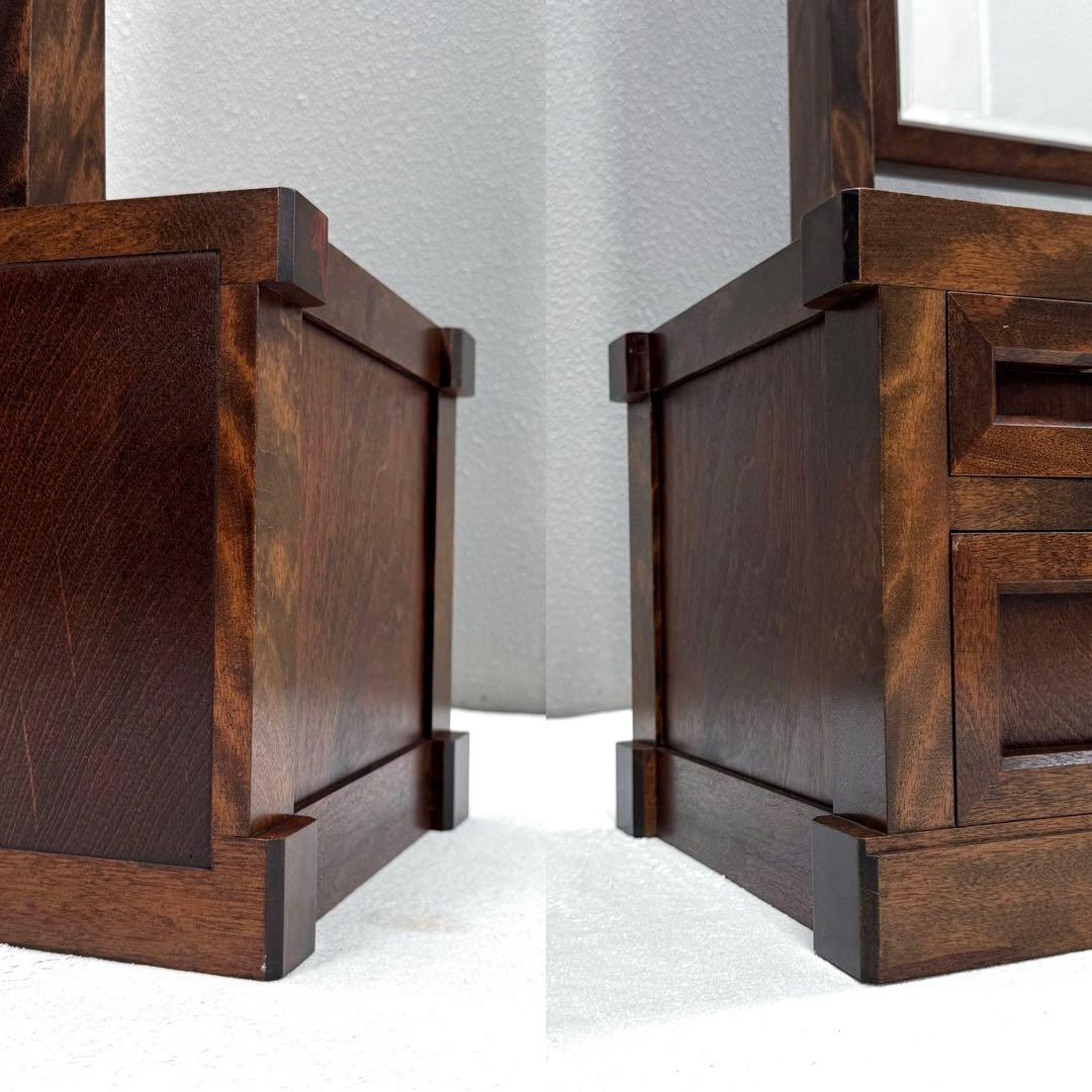 美品✴︎九州民芸 ミズメザクラ 樺材 ドレッサー 鏡台 民芸家具 引出し