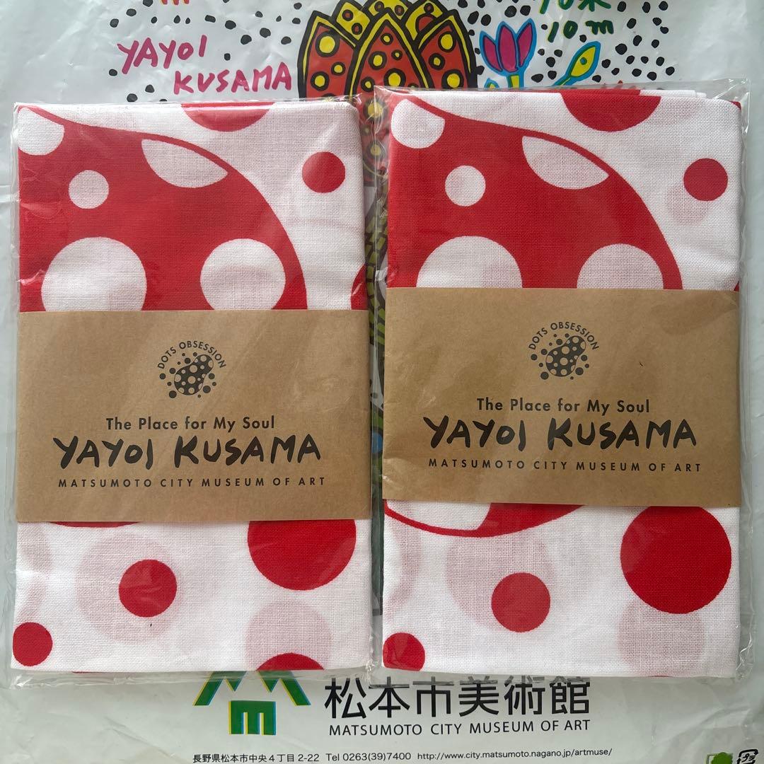 草間弥生 手拭い YAYOIちゃん 人形 マウスパッド 袋 ストラップ