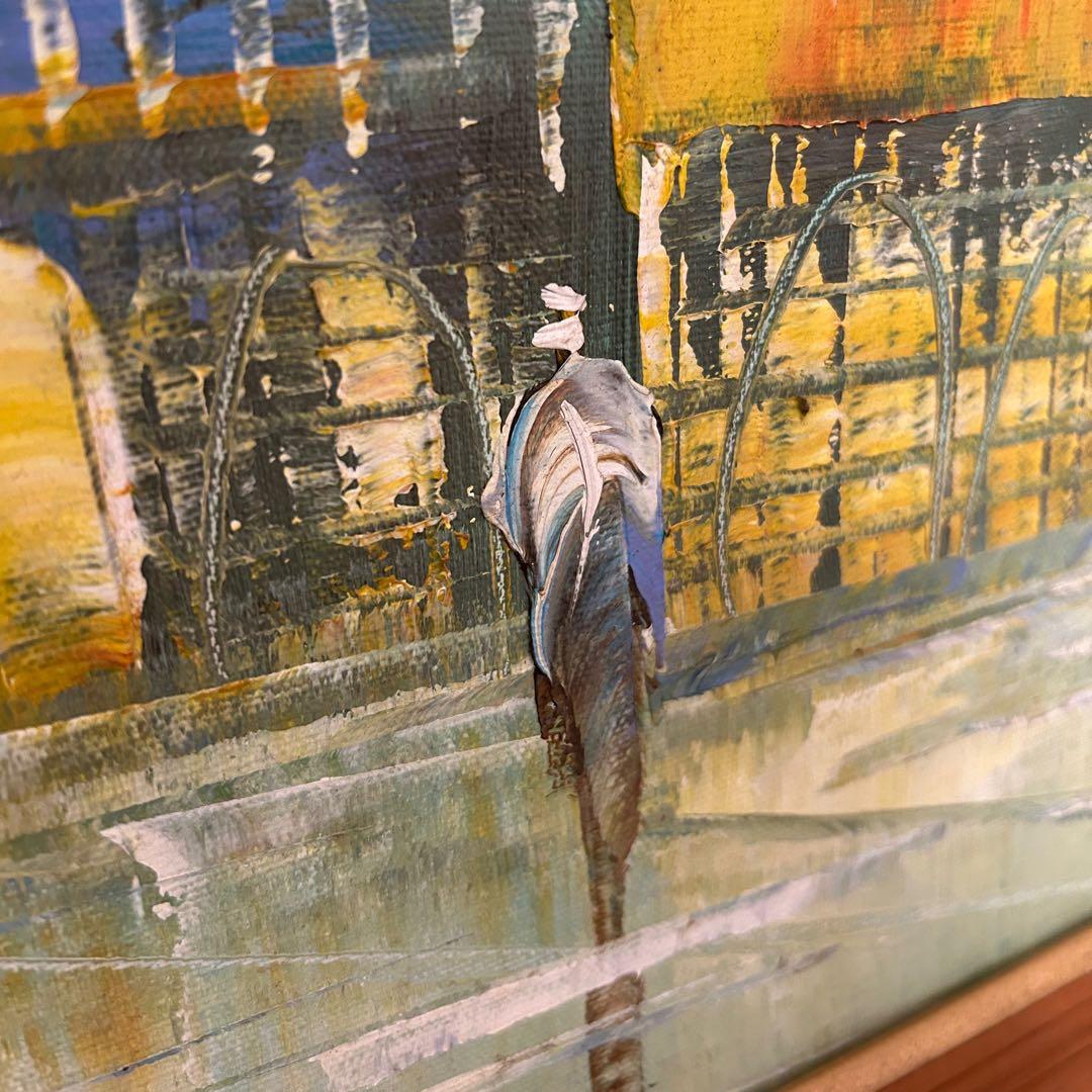 油絵 K.W.PARK 絵画 額付き 油彩