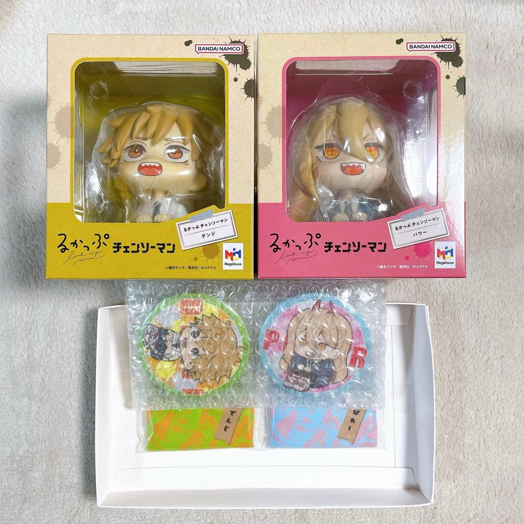 チェンソーマン 限定特典 るかっぷ デンジ パワー ミニ座布団 缶バッジ