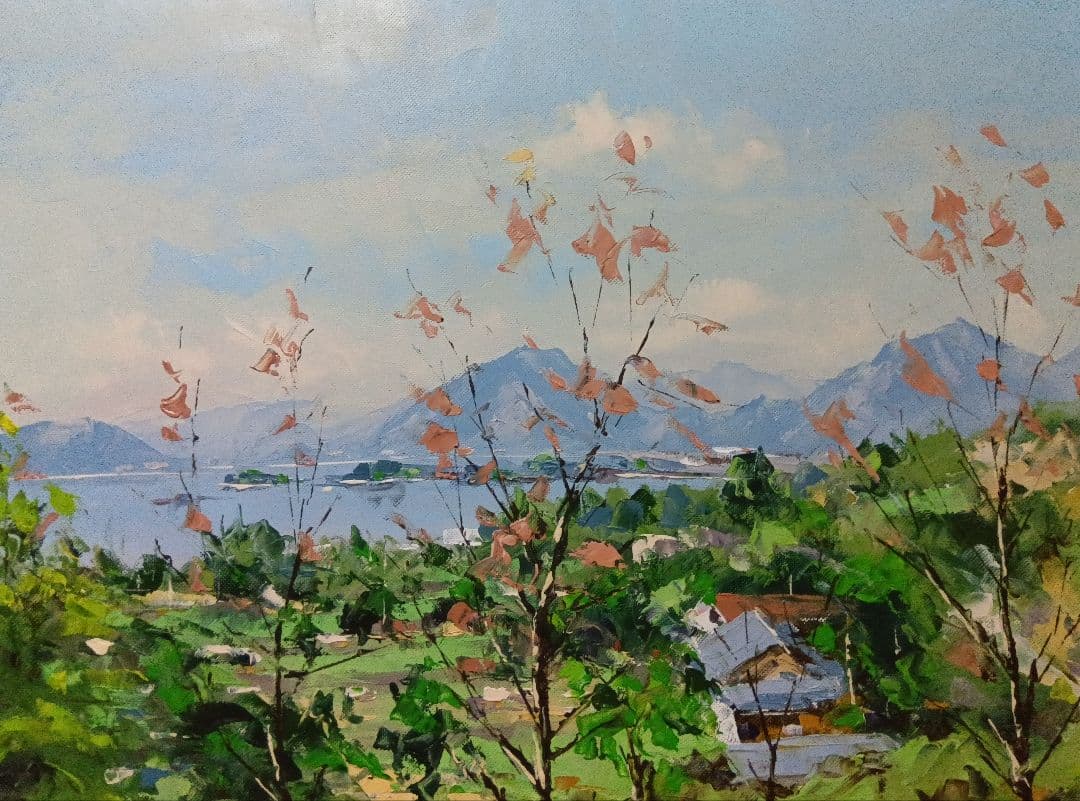 永井潔の油彩F10号秀作です