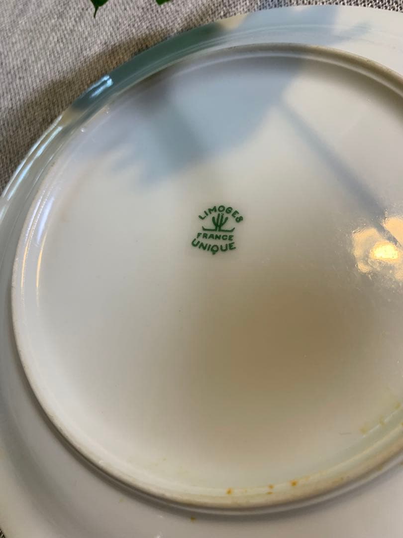 Limoges リモージュ ピンクリム 花 金彩 美品 UNIQU印 1929〜 - メルカリ