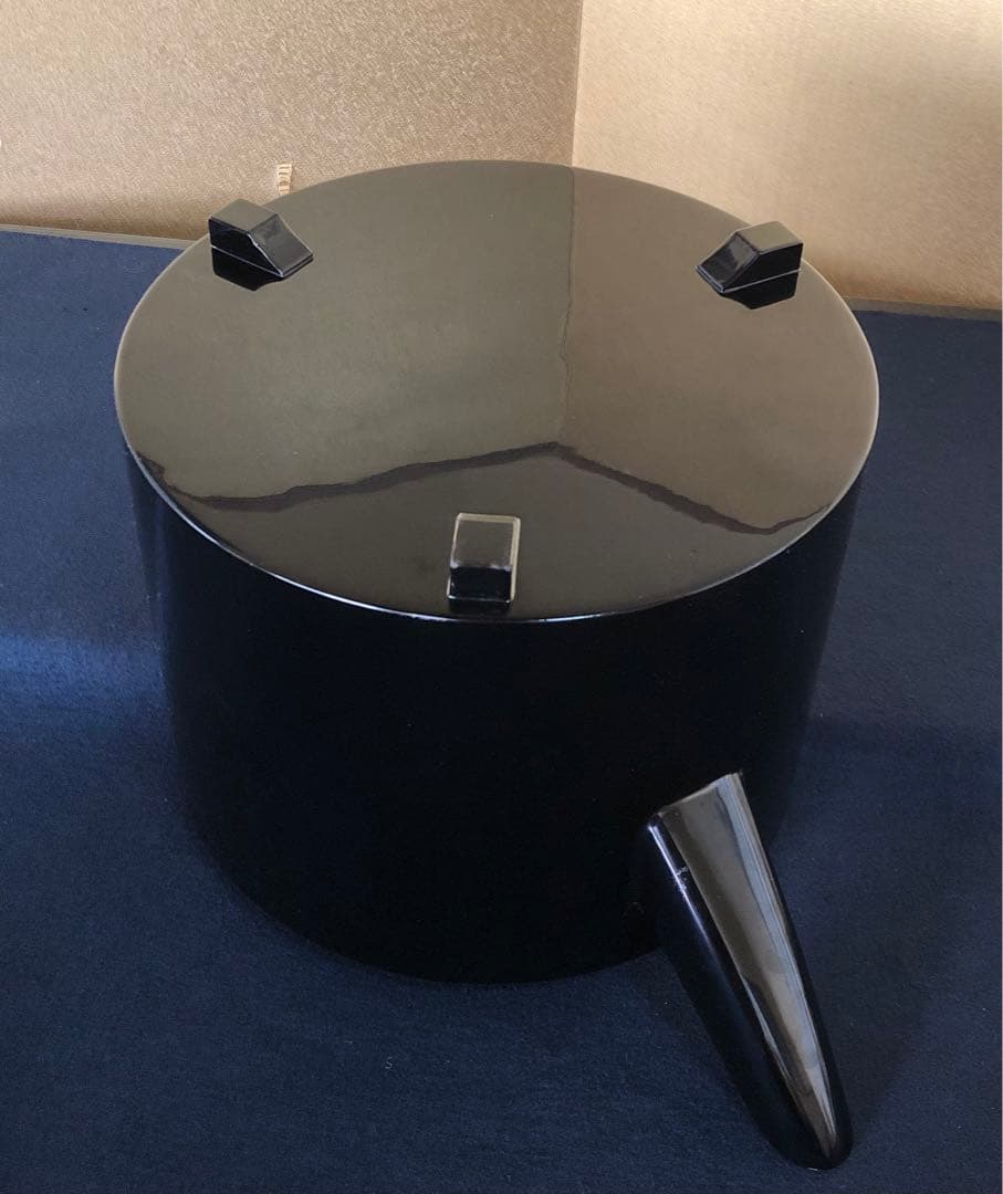 《レ》輪島塗 大口水指 塗師 茶平一斎 表千家永田宗伴 花押 260128く2