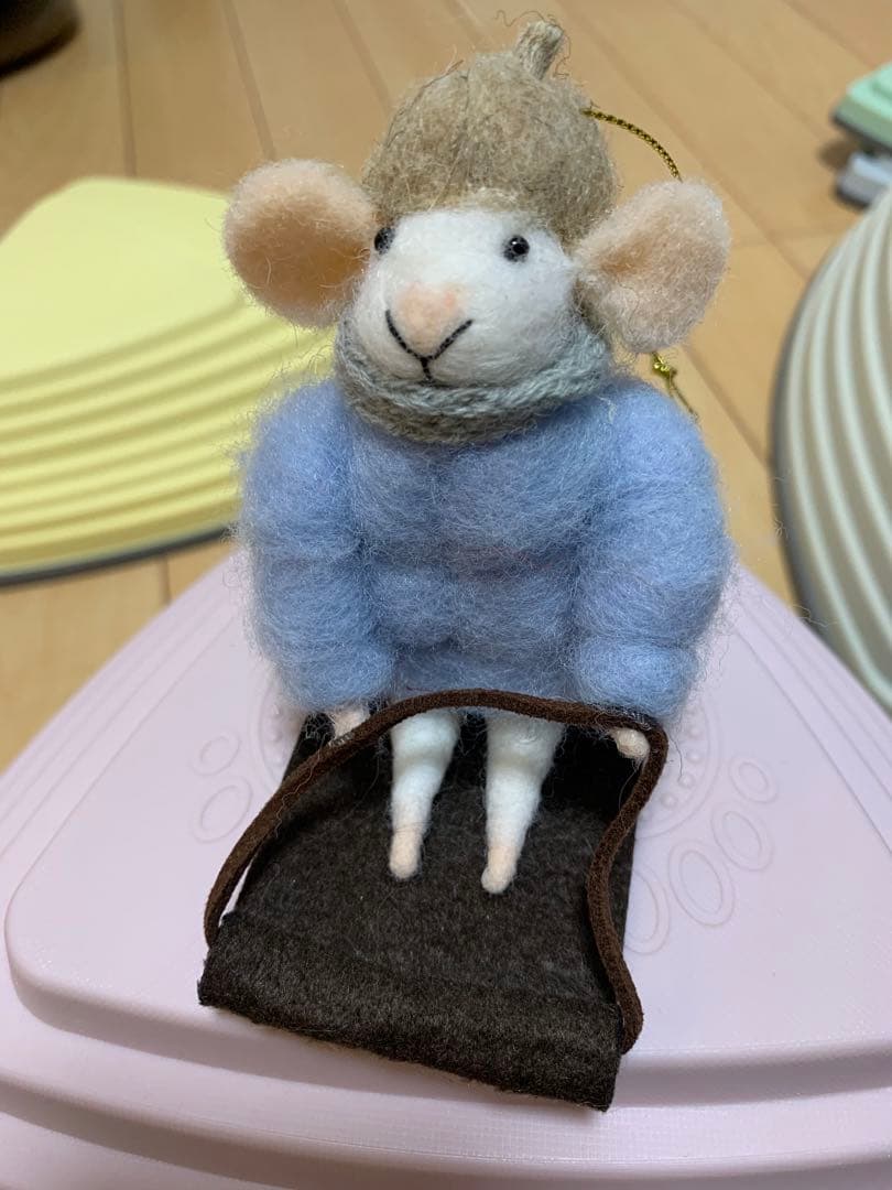 専用 スタジオクリップ 羊毛フェルト ネズミオーナメント 5点セット