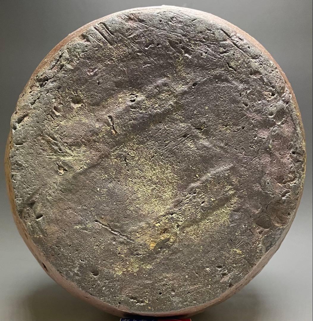 極メ 桂又三郎織 古備前 三耳壺 室町末期 下駄高台 鑑定書付 p9113