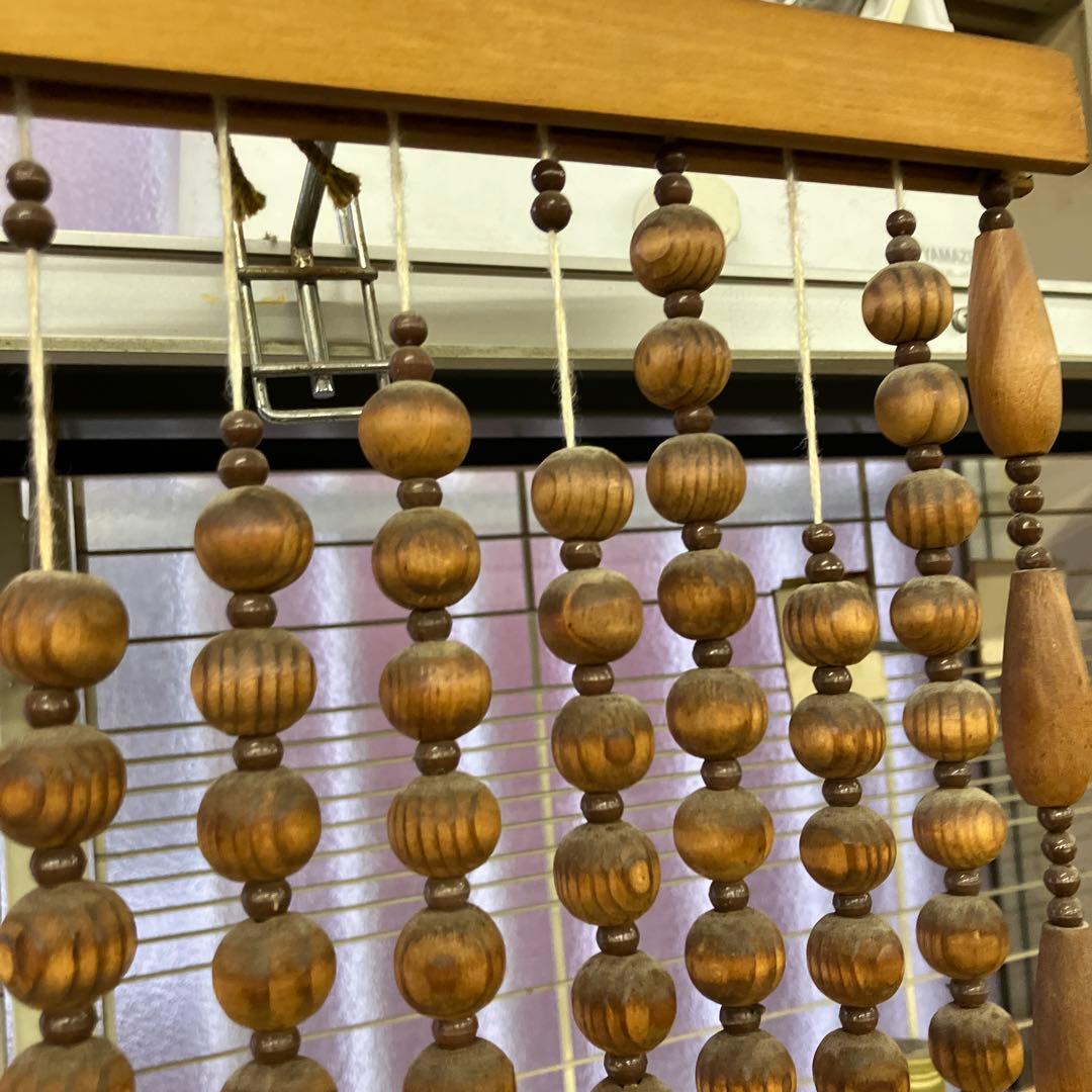 木珠のれん 昭和レトロ 木製 当時物 暖簾 木製のれん - メルカリ