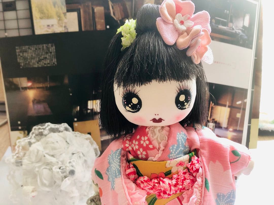 夢のや 文化人形＊夏のお出掛け文化ちゃん浴衣 日傘 約28cm＊の通販