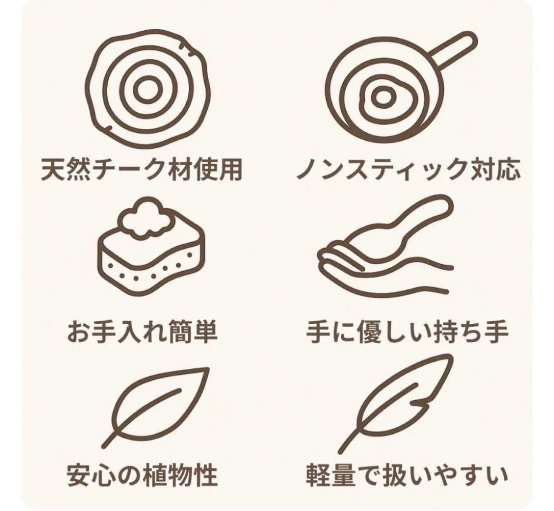 エコホーミー 天然チーク製カトラリー 4点セット 袋付き 値引き中