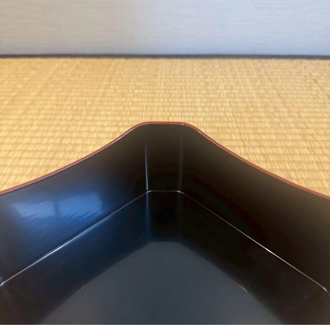 塗師 堅地屋清兵衛 作 冷泉好朱絵 縁高5重 2組 計10点 茶懐石道具 弁当